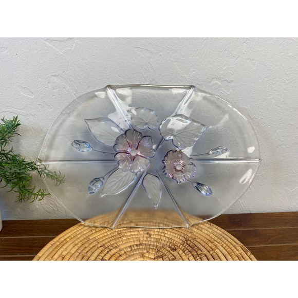 Mikasa Original Walther-Glass Calypso Oval Canapé Plate Made In Germany - Picture 1 of 3